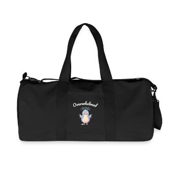 Style dessin animé d’oiseau dépassé - Sac de sport en toile recyclée Stanley/Stella - noir - Devant