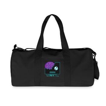 Cyberpunk Roboter-Neon - Recycelte Canvas-Sporttasche von Stanley/Stella - Schwarz - Vorne