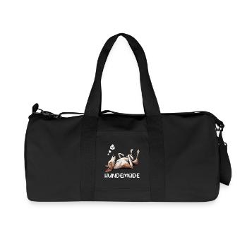 Hundemüde Podenco Podencos Podencoliebhaber  - Recycelte Canvas-Sporttasche von Stanley/Stella - Schwarz - Vorne