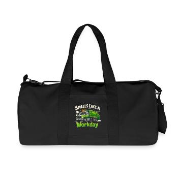 Smells like a working day | Garbage Collection, Humor - Recycled Canvas Sports Bag by Stanley/Stella - black - Front
