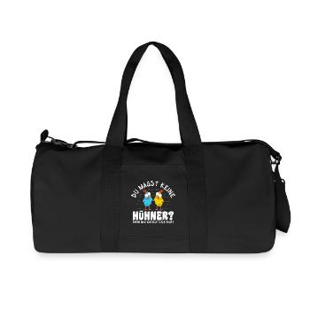 Hühnerflüsterer Huhn Hühnerhalter Hühner - Recycelte Canvas-Sporttasche von Stanley/Stella - Schwarz - Vorne
