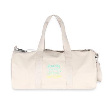 La gravité : une habitude difficile à abandonner - Sac de sport en toile recyclée Stanley/Stella - blanc naturel - Devant