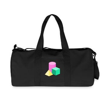 Blocs de couleur en géométrie pastel - Sac de sport en toile recyclée Stanley/Stella - noir - Devant