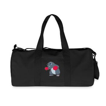 Maulwurf Boxer Boxhandschuhe Boxen - Recycelte Canvas-Sporttasche von Stanley/Stella - Schwarz - Vorne