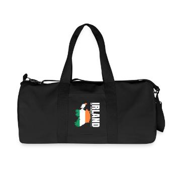 Ireland Emigrate - Recycled Canvas Sports Bag by Stanley/Stella - black - Front