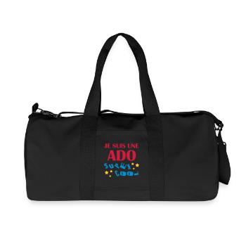 adolescent / enfant / ado / adolescente - Sac de sport en toile recyclée Stanley/Stella - noir - Devant