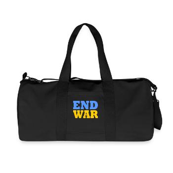 End war - Sac de sport en toile recyclée Stanley/Stella - noir - Devant