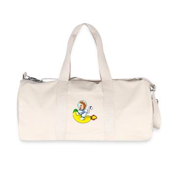Espace des astronautes singes - Sac de sport en toile recyclée Stanley/Stella - blanc naturel - Devant