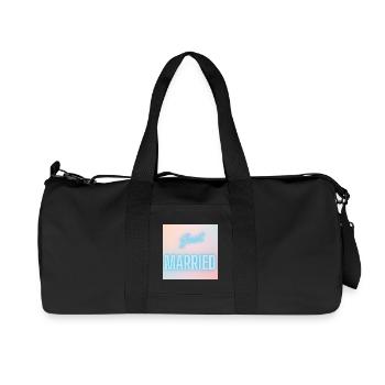 JUST MARRIED,LONG LIVE THE MARIES,EVJF,VALENTINE'S DAY - Recycled Canvas Sports Bag by Stanley/Stella - black - Front