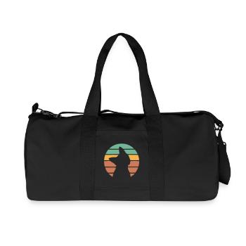 Cat - Recycled Canvas Sports Bag by Stanley/Stella - black - Front