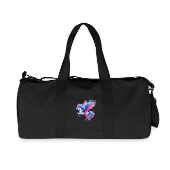 Unicorn (02) - Recycled Canvas Sports Bag by Stanley/Stella - black - Front