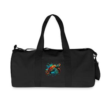 Turtle - Recycled Canvas Sports Bag by Stanley/Stella - black - Front