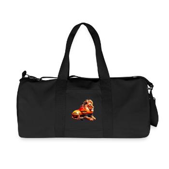 Lion - Sac de sport en toile recyclée Stanley/Stella - noir - Devant