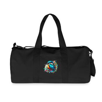 Kingfisher - Recycled Canvas Sports Bag by Stanley/Stella - black - Front