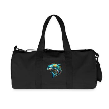 Delfin - Recycelte Canvas-Sporttasche von Stanley/Stella - Schwarz - Vorne