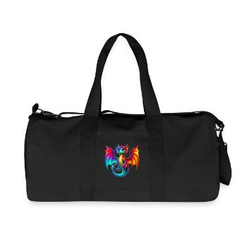Drache - Recycelte Canvas-Sporttasche von Stanley/Stella - Schwarz - Vorne