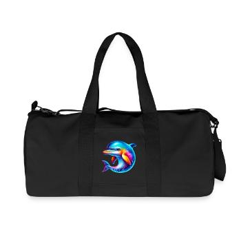 Delfin - Recycelte Canvas-Sporttasche von Stanley/Stella - Schwarz - Vorne