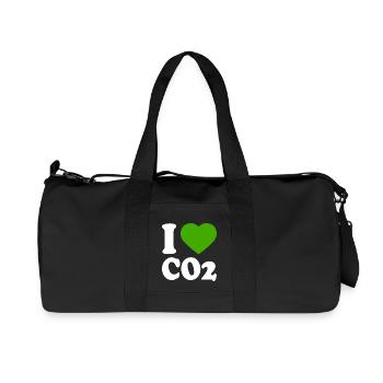 I love co2 - Recycled Canvas Sports Bag by Stanley/Stella - black - Front