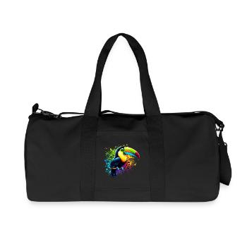 Tukan - Recycelte Canvas-Sporttasche von Stanley/Stella - Schwarz - Vorne