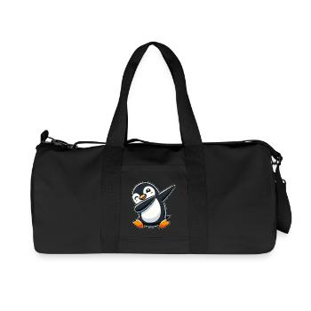 Penguin Dab A Cool Dancing Penguin Dabbing D - Recycled Canvas Sports Bag by Stanley/Stella - black - Front