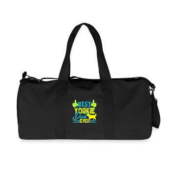 Best Yorkie Dad Ever - Recycled Canvas Sports Bag by Stanley/Stella - black - Front