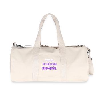 maman mère humour blague cadeau 7 - Sac de sport en toile recyclée Stanley/Stella - blanc naturel - Devant