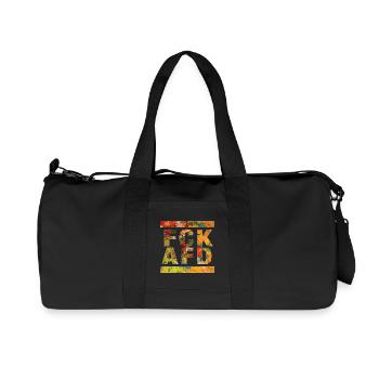 FCK AFD - Montrer l’exemple contre la droite, contre les nazis - Sac de sport en toile recyclée Stanley/Stella - noir - Devant