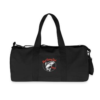 Best fishing dad Dad is the best angler - Recycled Canvas Sports Bag by Stanley/Stella - black - Front