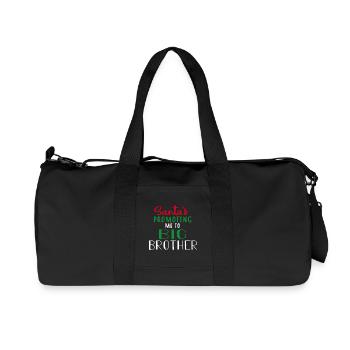 Santa's Promoting Me To Big Brother Christmas - Recycled Canvas Sports Bag by Stanley/Stella - black - Front