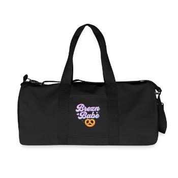brezn babe / Brezel / Bayern girl - Recycelte Canvas-Sporttasche von Stanley/Stella - Schwarz - Vorne