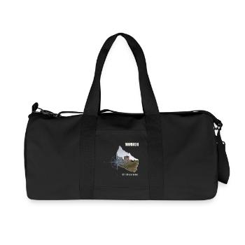 Bornholm Kompass Hammershus Koordinaten - Recycelte Canvas-Sporttasche von Stanley/Stella - Schwarz - Vorne