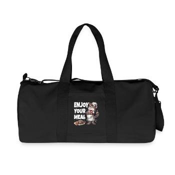 Kiss the Cat Cook lustig - Recycelte Canvas-Sporttasche von Stanley/Stella - Schwarz - Vorne