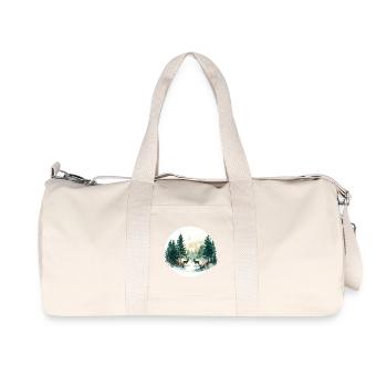 Waldtiere im Wald – Weihnachtsaquarell - Recycelte Canvas-Sporttasche von Stanley/Stella - Naturweiß - Vorne
