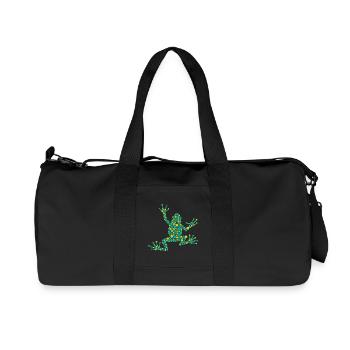 Grenouille pointue faite de cercles colorés - Sac de sport en toile recyclée Stanley/Stella - noir - Devant