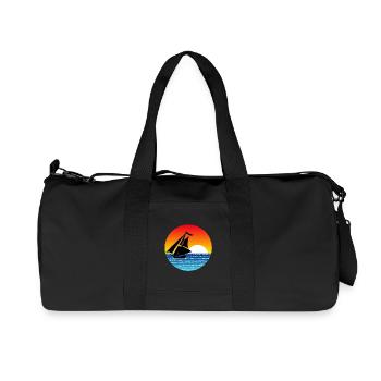 Sailboat at sunset - Recycled Canvas Sports Bag by Stanley/Stella - black - Front