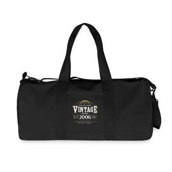20th Birthday Vintage November Vintage 2006 - Recycled Canvas Sports Bag by Stanley/Stella - black - Front