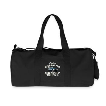 Facilement distrait par l’humour des vieux pick-ups - Sac de sport en toile recyclée Stanley/Stella - noir - Devant