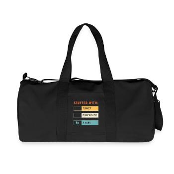 Thanksgiving Gender Reveal Mom-to-be - Recycled Canvas Sports Bag by Stanley/Stella - black - Front