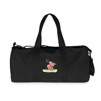 Illustration de demande en mariage : Demande en mariage - Sac de sport en toile recyclée Stanley/Stella - noir - Devant