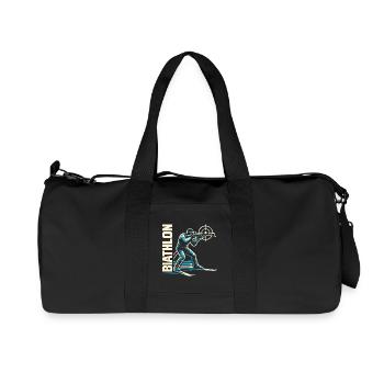 Biathlon Passion Lover Gift - Recycled Canvas Sports Bag by Stanley/Stella - black - Front