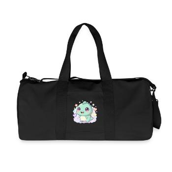 Dino Kawaii pastel avec étoile - Sac de sport en toile recyclée Stanley/Stella - noir - Devant
