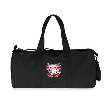 axolotl Skateboard - Recycelte Canvas-Sporttasche von Stanley/Stella - Schwarz - Vorne