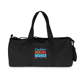 Social Worker Quota Psychiatric Social Work - Recycled Canvas Sports Bag by Stanley/Stella - black - Front