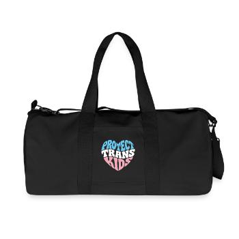 Mois de la Fierté LGBTQ - Protéger les enfants trans - Sac de sport en toile recyclée Stanley/Stella - noir - Devant