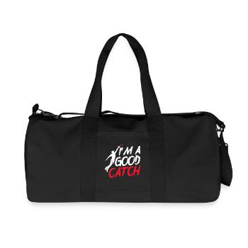 Ich bin ein guter Fang Handgeschriebenes Logo T-Shirt - Recycelte Canvas-Sporttasche von Stanley/Stella - Schwarz - Vorne