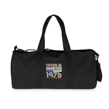 Original 1976 Vintage Retro Geburtstag Geschenk  - Recycelte Canvas-Sporttasche von Stanley/Stella - Schwarz - Vorne