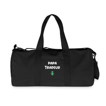 PAPA TRADEUR - Sac de sport en toile recyclée Stanley/Stella - noir - Devant