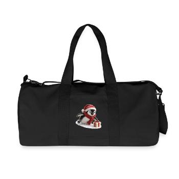 Christmas Penguin - Recycled Canvas Sports Bag by Stanley/Stella - black - Front