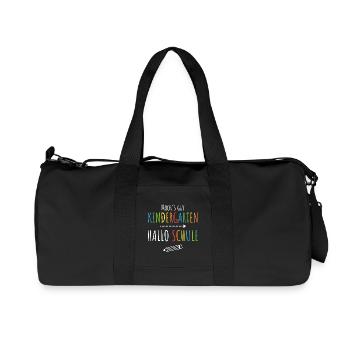 Mach’s gut Kindergarten Hallo Schule  - Recycelte Canvas-Sporttasche von Stanley/Stella - Schwarz - Vorne