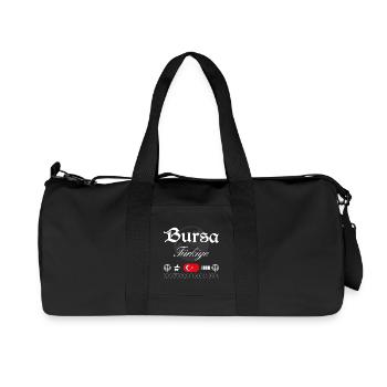 Bursa Türkei Streetwear Reise Souvenir - Recycelte Canvas-Sporttasche von Stanley/Stella - Schwarz - Vorne